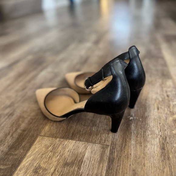 Enzo Angiolini Crystani Genuine Calf Hair Ankle Strap Pumps - Picture 5 of 8